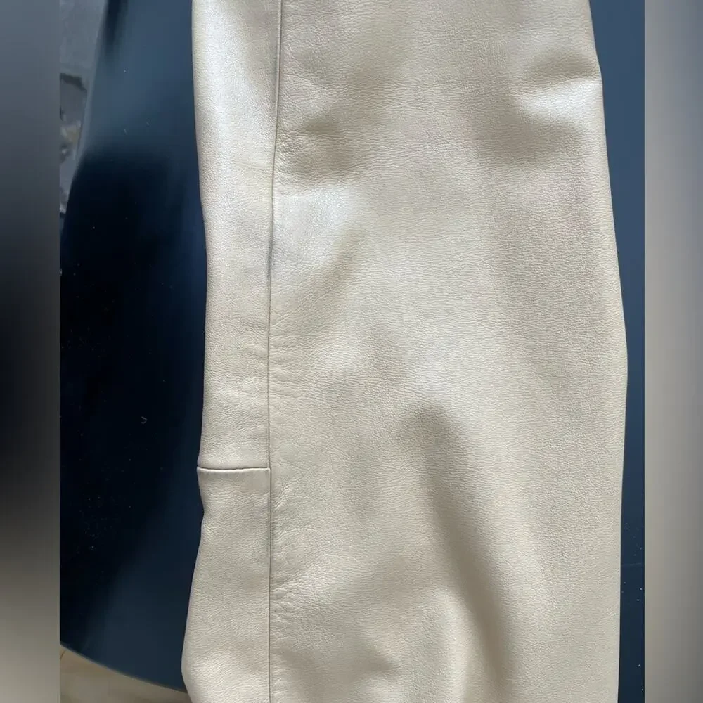 Preston & York - Vintage Cream Leather Jacket size L - Picture 5 of 5